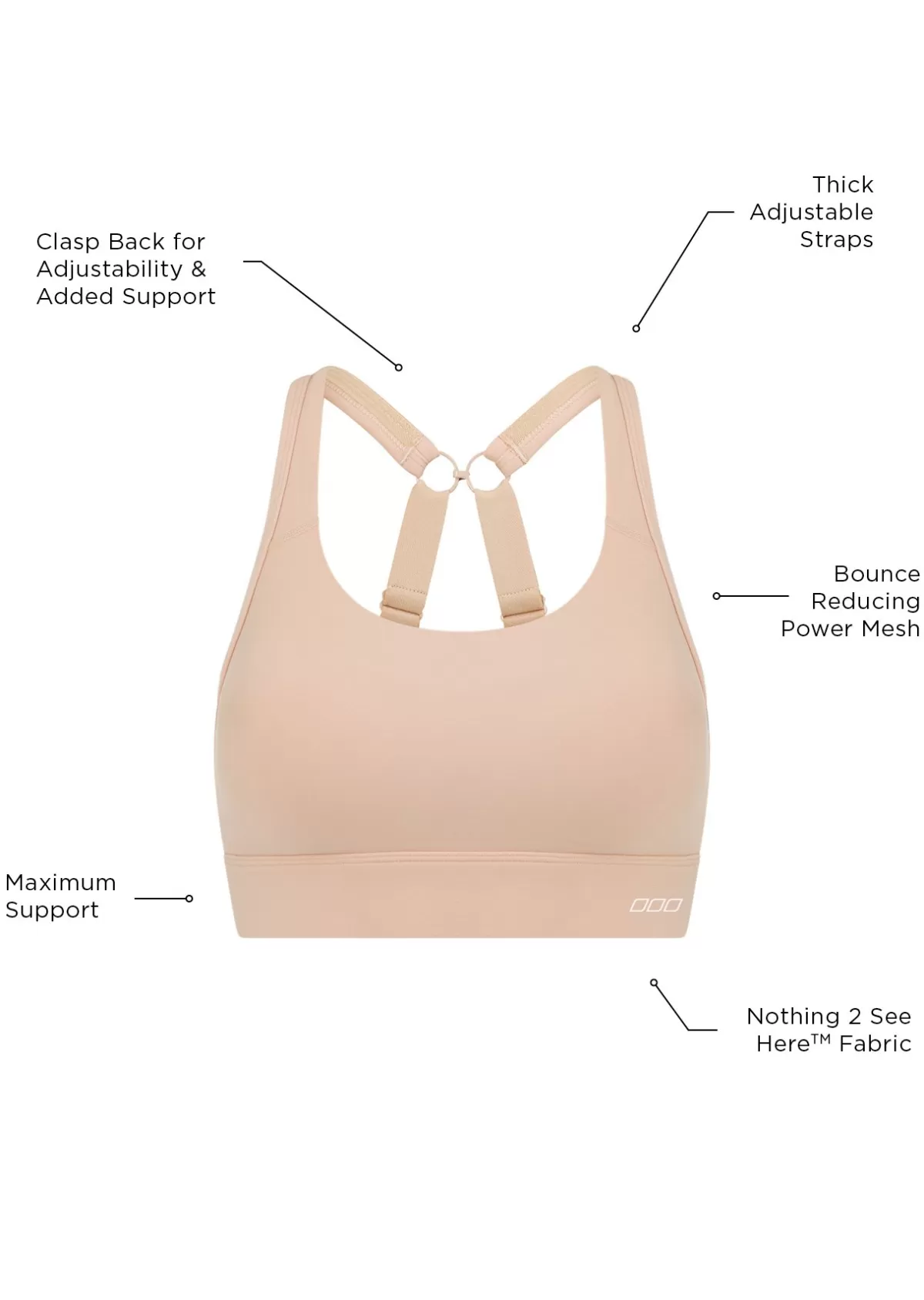 Lorna Jane Sports Bras*Amy Maximum Support Sports Bra Almond