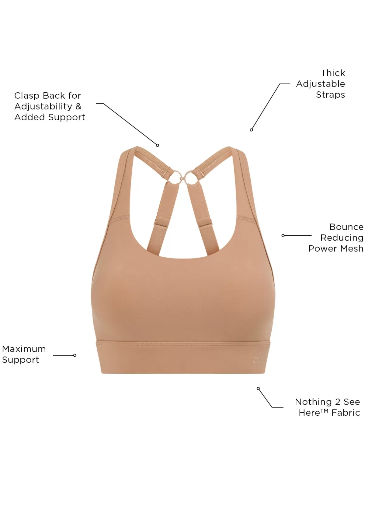 Lorna Jane Sports Bras*Amy Maximum Support Sports Bra Biscuit