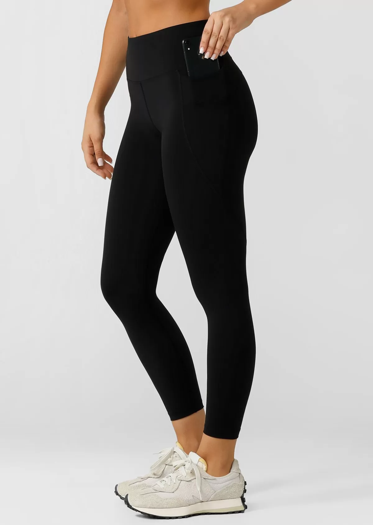 Lorna Jane Tights And Leggings*Amy Phone Pocket Ankle Biter Tech Leggings Black