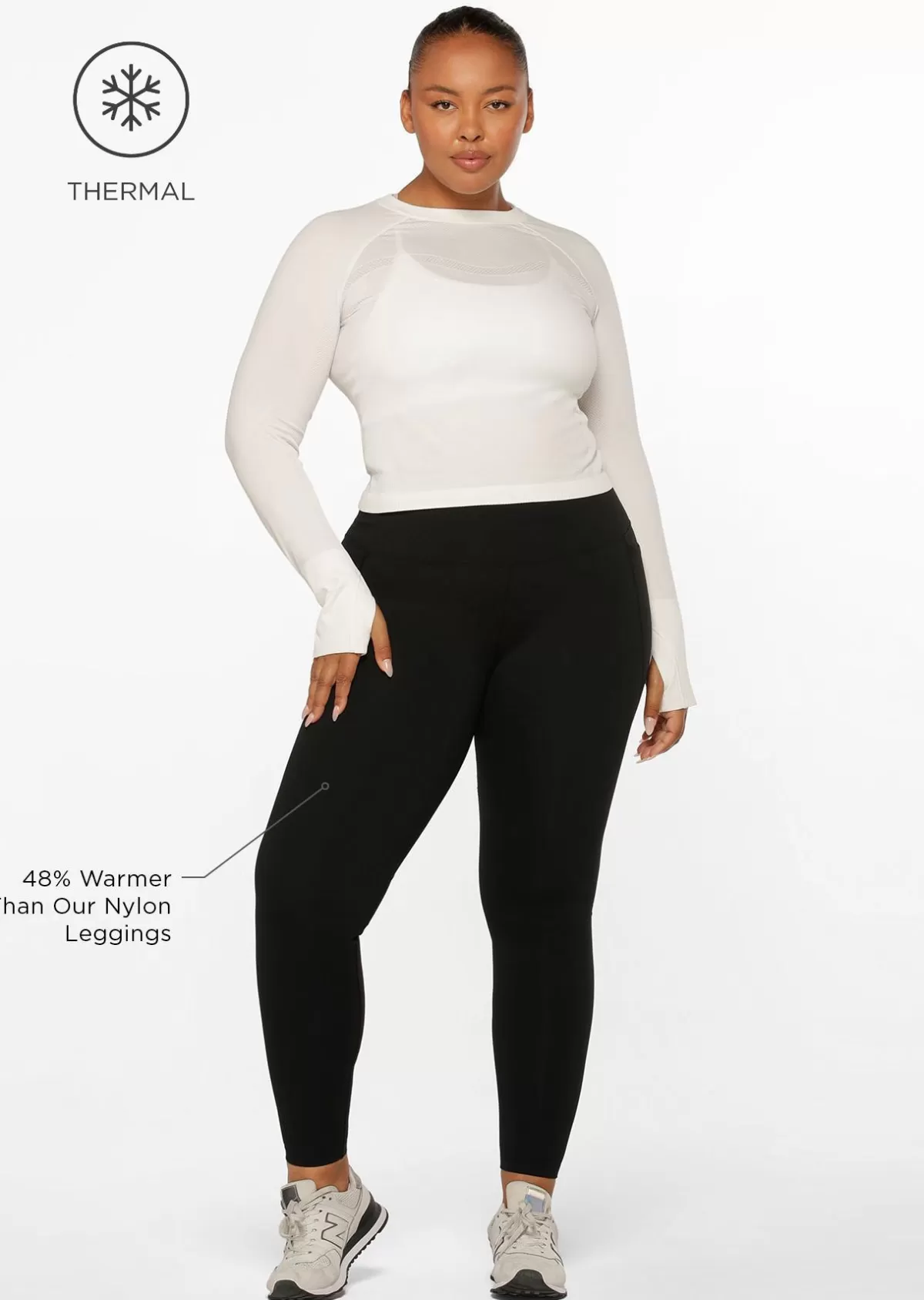 Lorna Jane Tights And Leggings | Thermal*Amy Thermal Phone Pocket Full Length Leggings Black