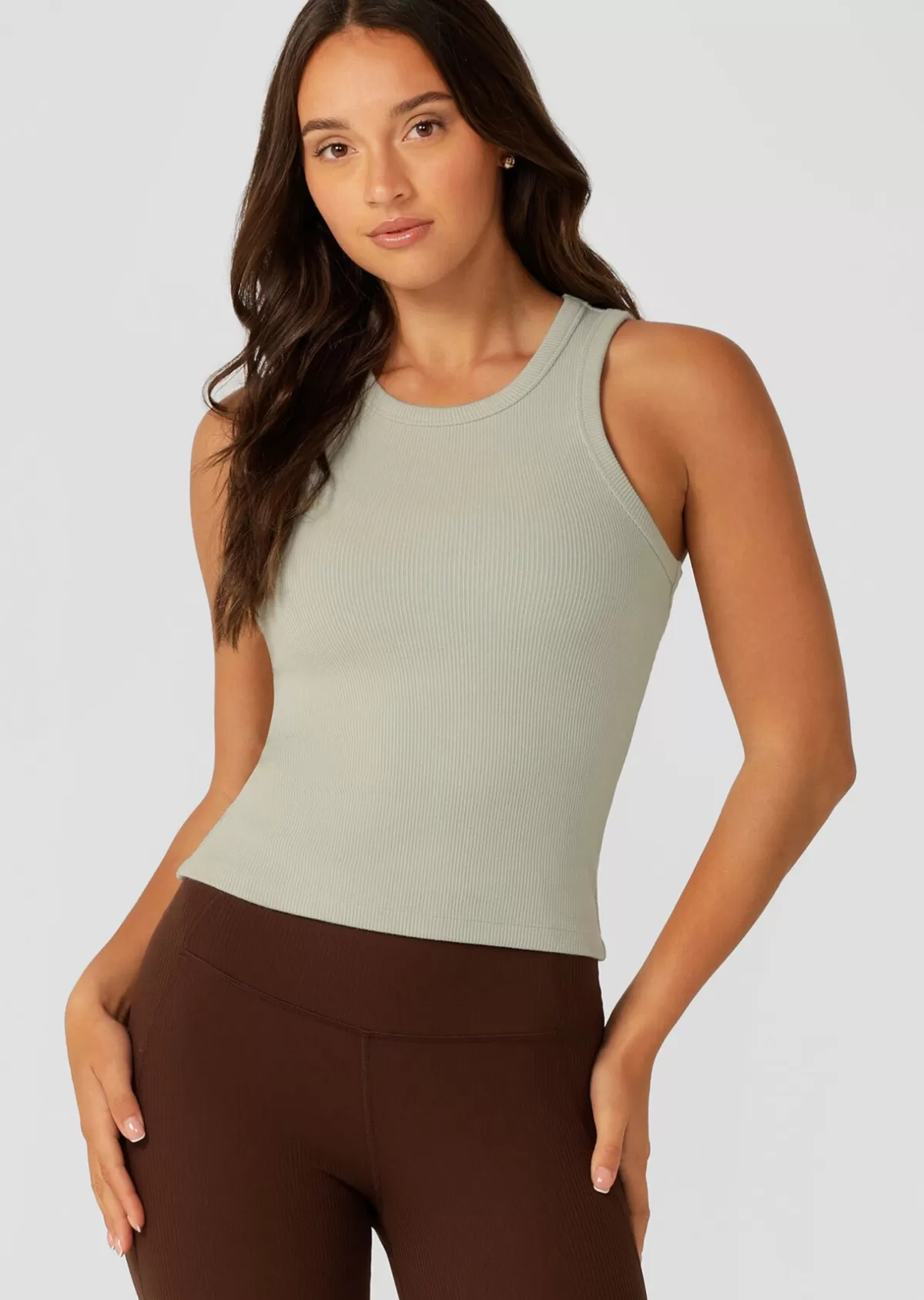 Lorna Jane Tanks*Daily Rib Tank IcedMatcha