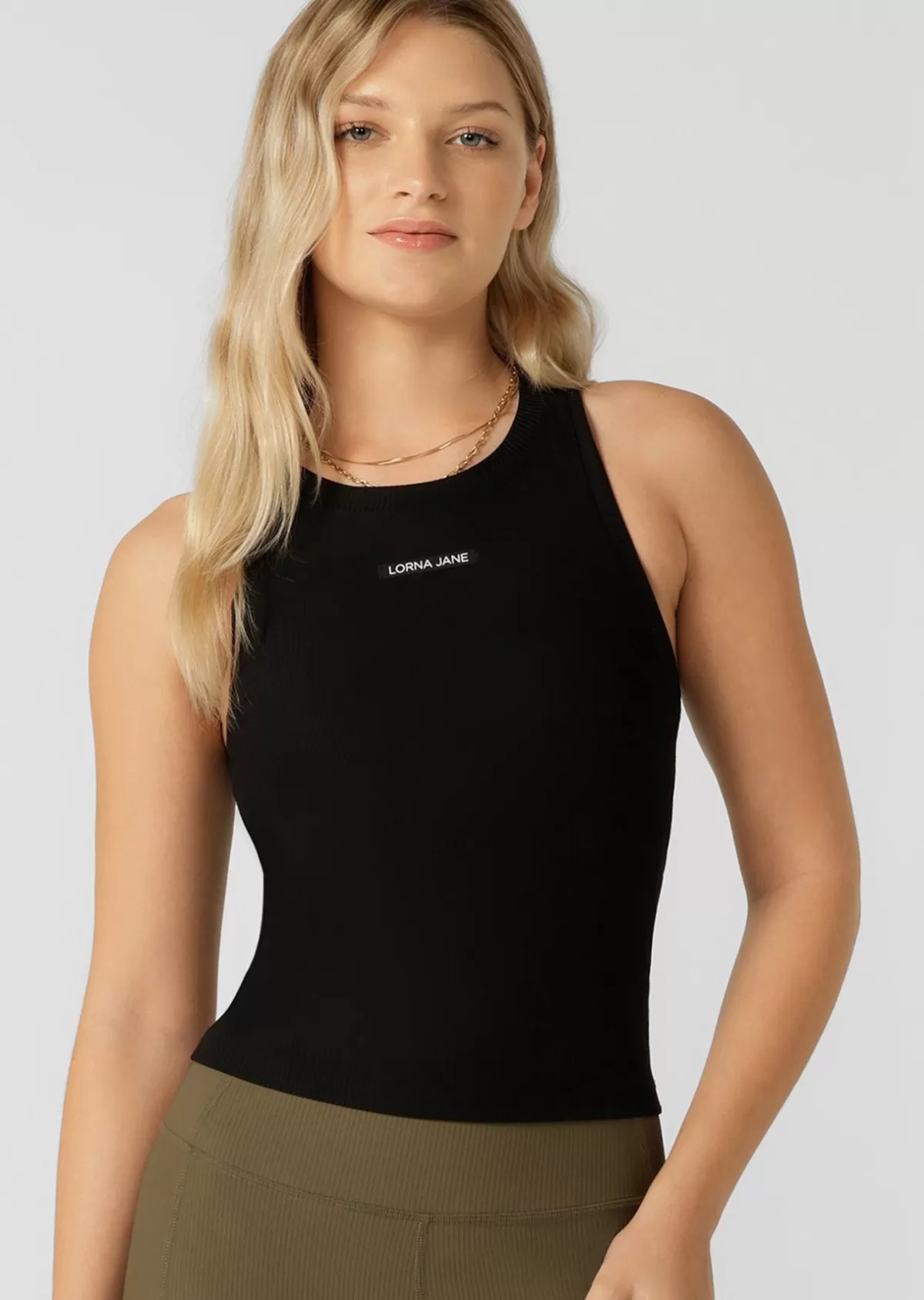 Lorna Jane Tanks*Dynamic Active Rib Tank Black