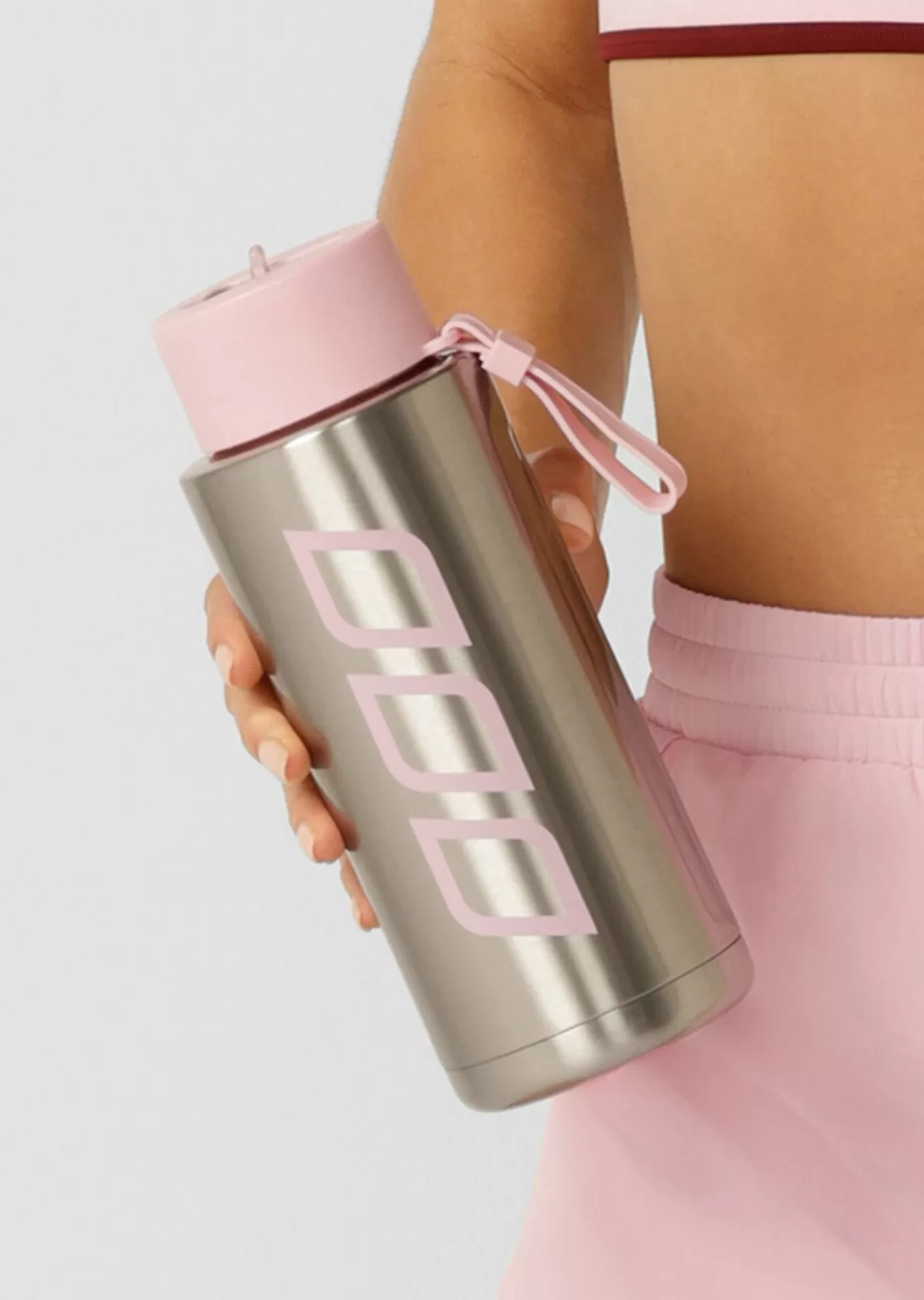 Lorna Jane Accessories*Essential Insulated Water Bottle Silver