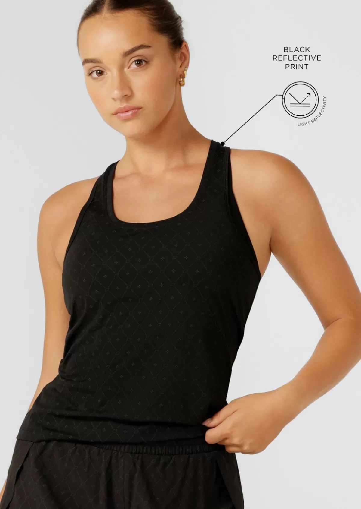 Lorna Jane Tanks*High Definition Reflective Active Tank BlackReflectiveMonogramPrint