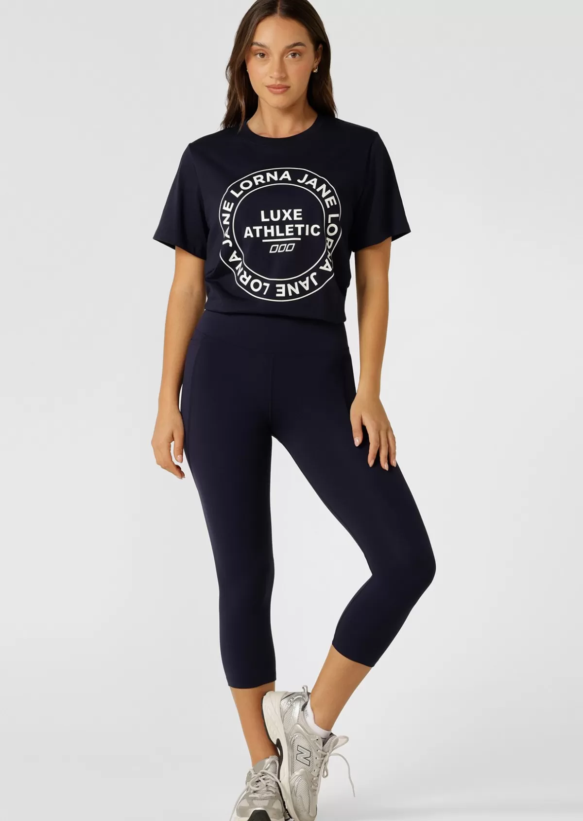 Lorna Jane Tops & Tees*Iconic Heritage Relaxed T-Shirt FrenchNavy