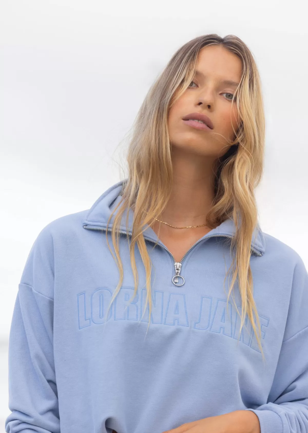 Lorna Jane Jackets, Hoodies And Sweats*Iconic Quarter Zip Sweat GlacierBlue