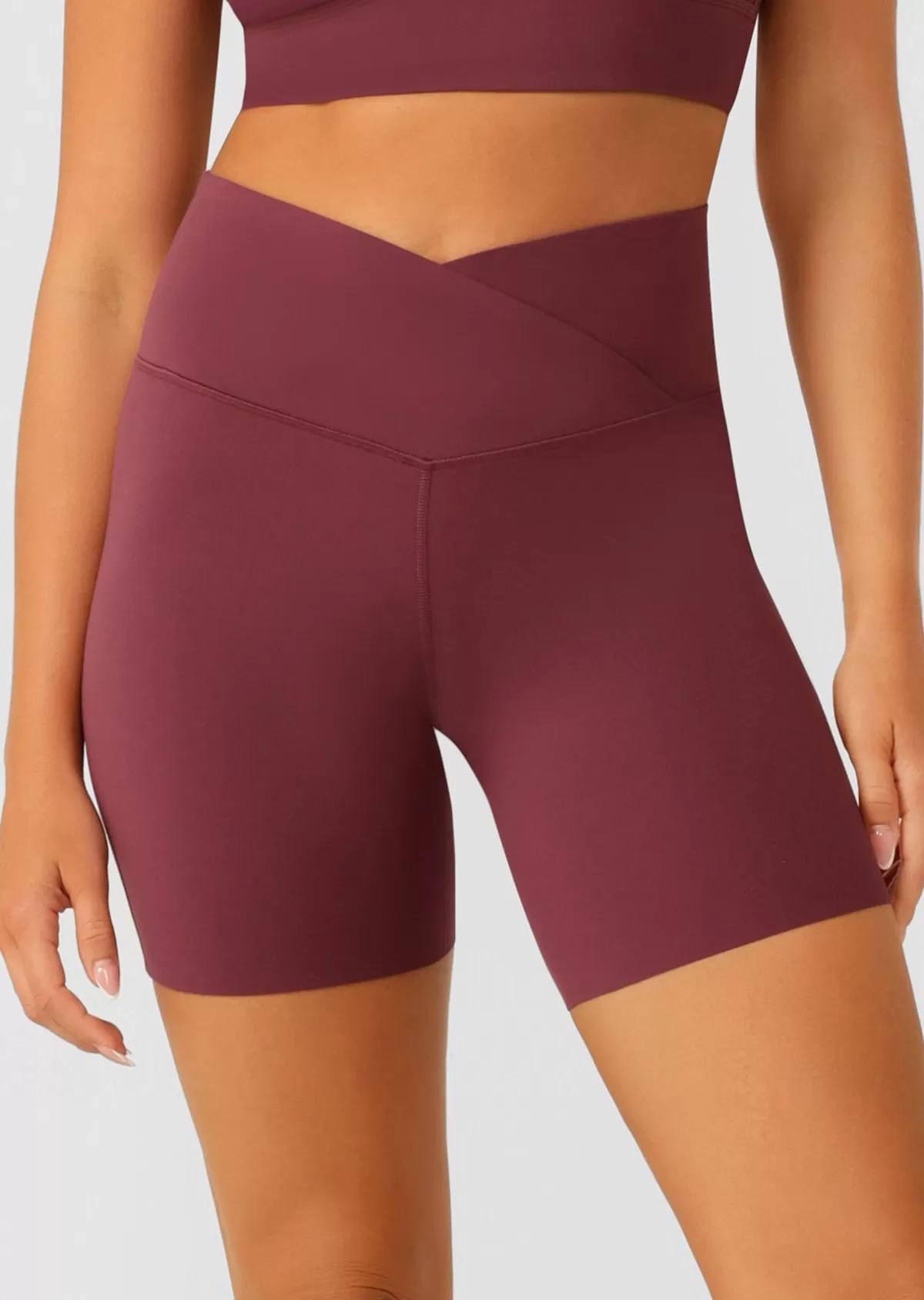 Lorna Jane Shorts | Bike Shorts*Inspire Wrap Waist 16cm Bike Shorts Mulberry