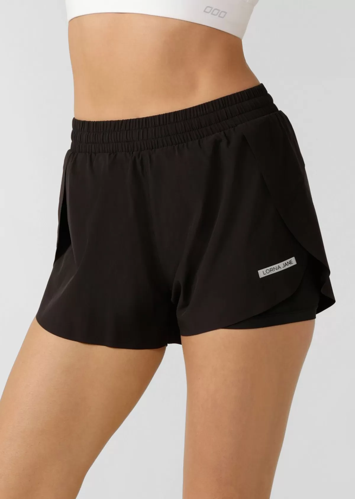 Lorna Jane Shorts*Lightspeed Phone Pocket Run Short Black