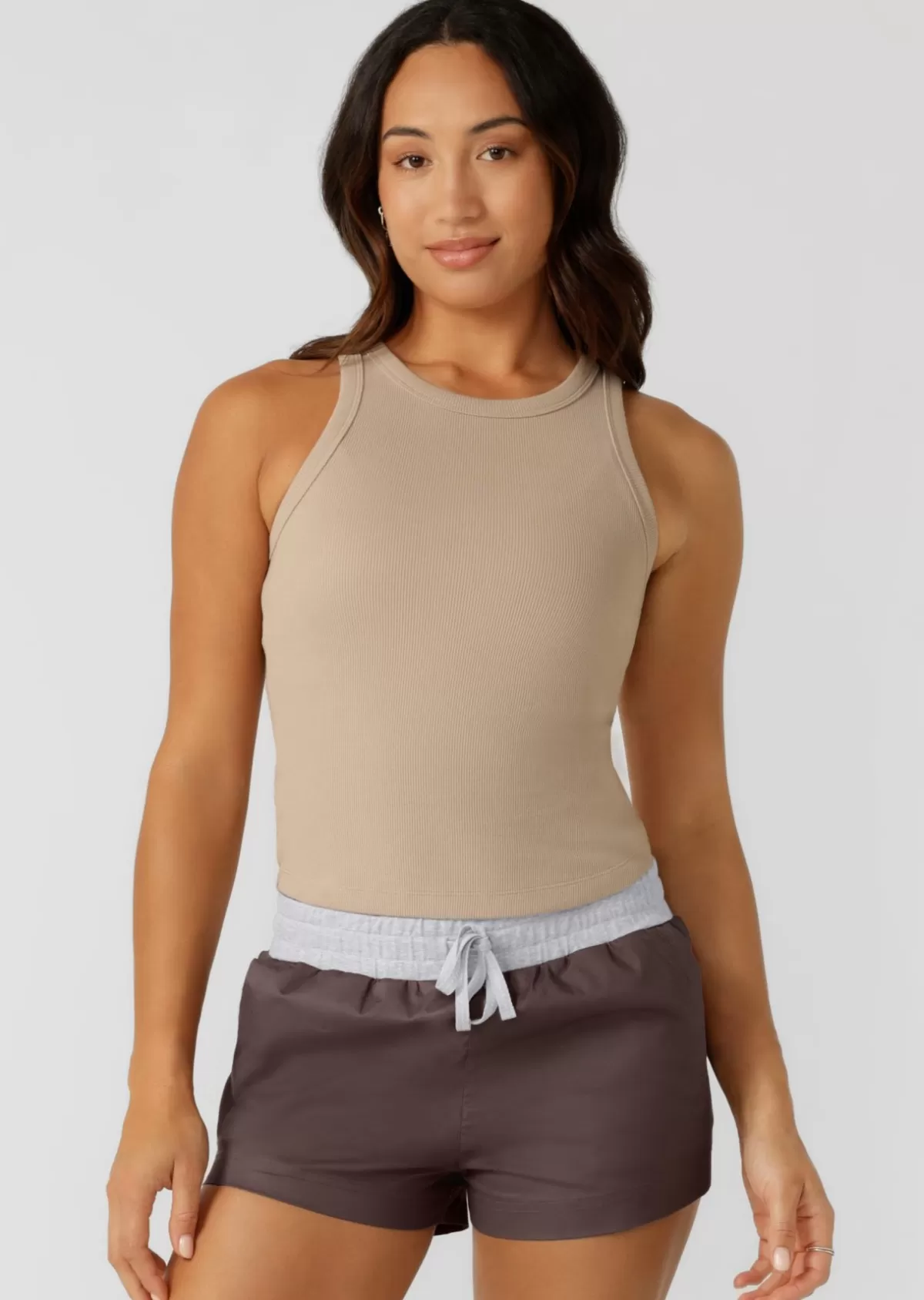 Lorna Jane Tanks*LJ Basics Rib Tank Latte