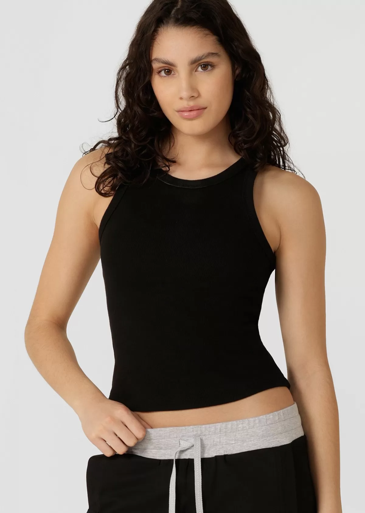 Lorna Jane Tanks*LJ Basics Rib Tank Black