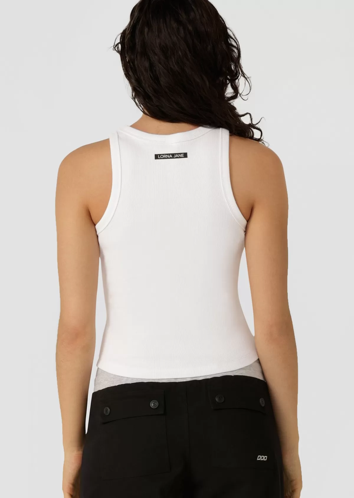 Lorna Jane Tanks*LJ Basics Rib Tank White