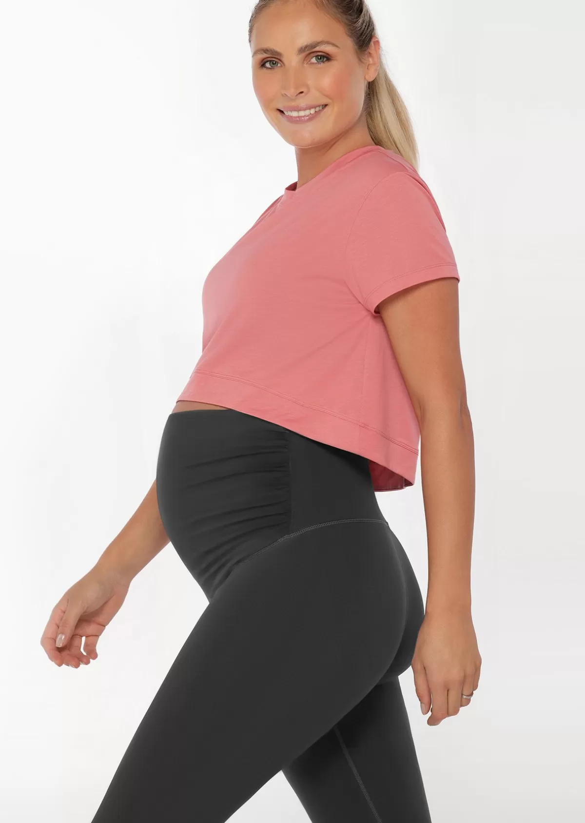 Lorna Jane Maternity*LJ Maternity Cropped Bump Active Tee QuartzPink