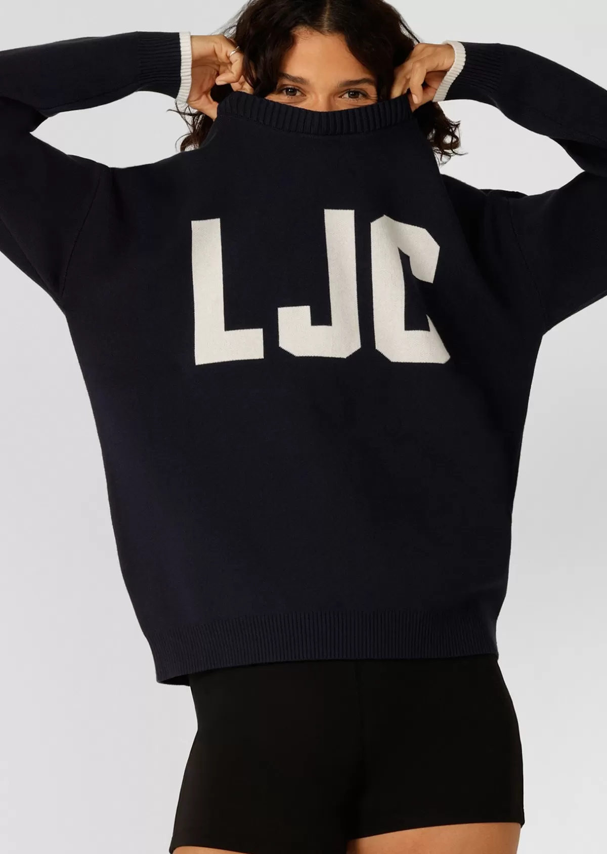 Lorna Jane Jackets, Hoodies And Sweats*LJC Classic Knit Jumper Navy