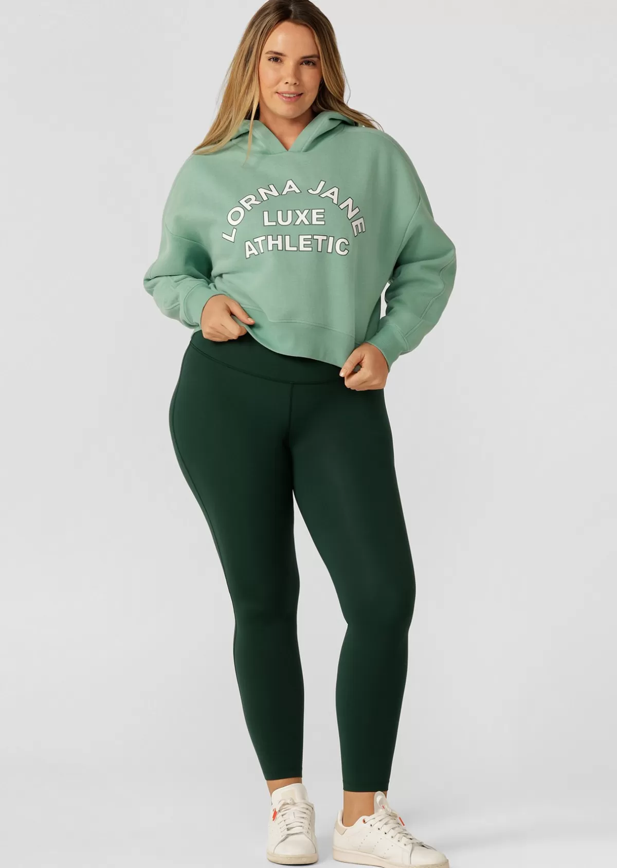 Lorna Jane Jackets, Hoodies And Sweats*Lotus Limited Edition Cropped Hoodie GreenJuice