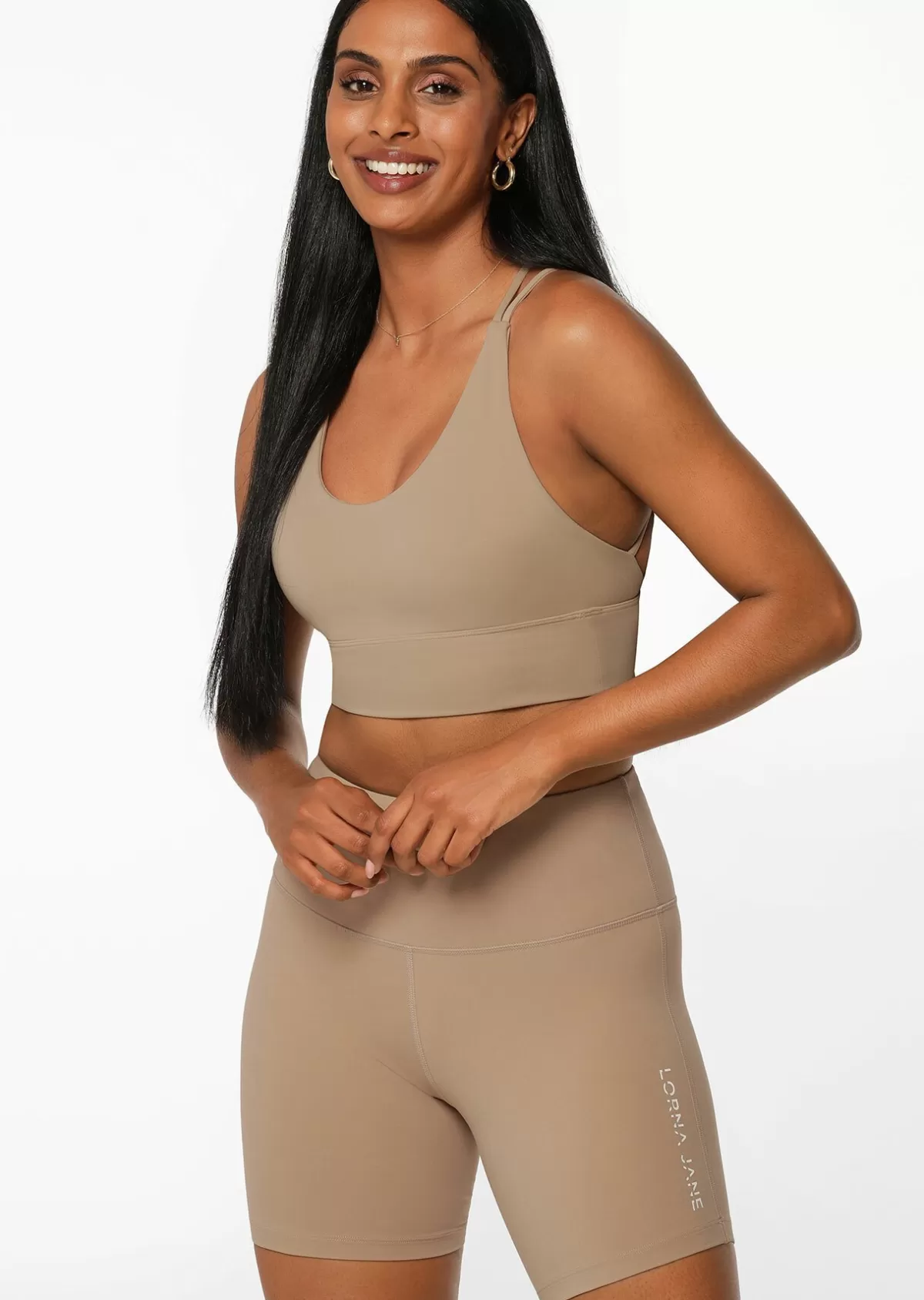 Lorna Jane Sports Bras*Lotus Longline Sports Bra DarkOffWhite