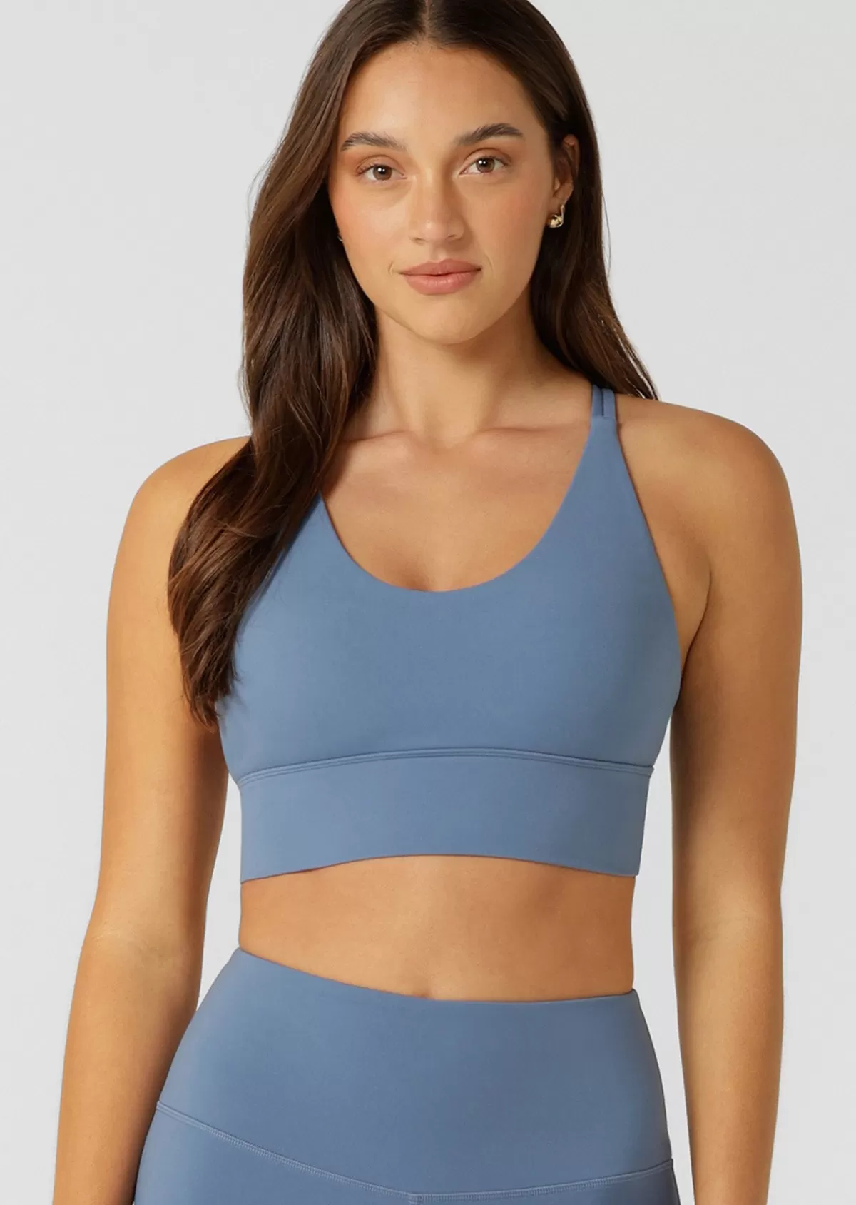 Lorna Jane Sports Bras*Lotus Longline Sports Bra MoonlightBlue