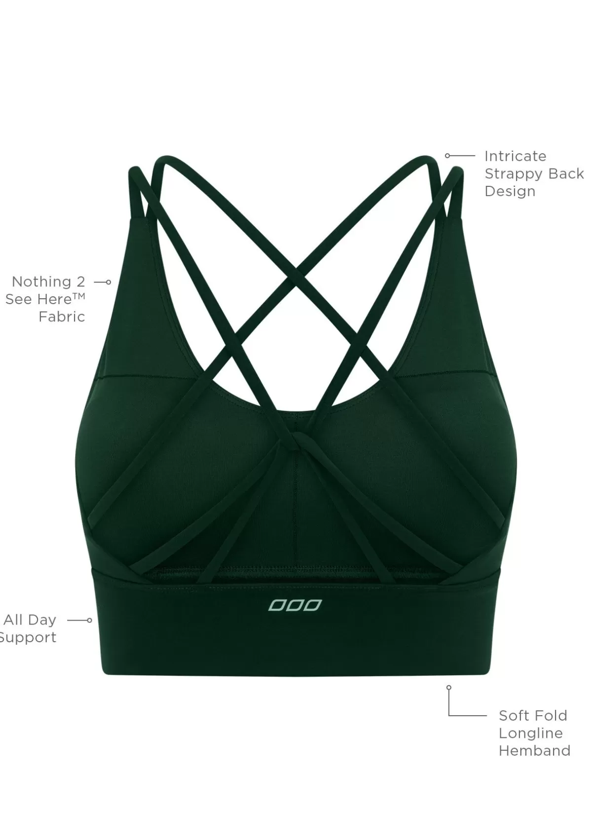 Lorna Jane Sports Bras*Lotus Longline Sports Bra DarkGreen