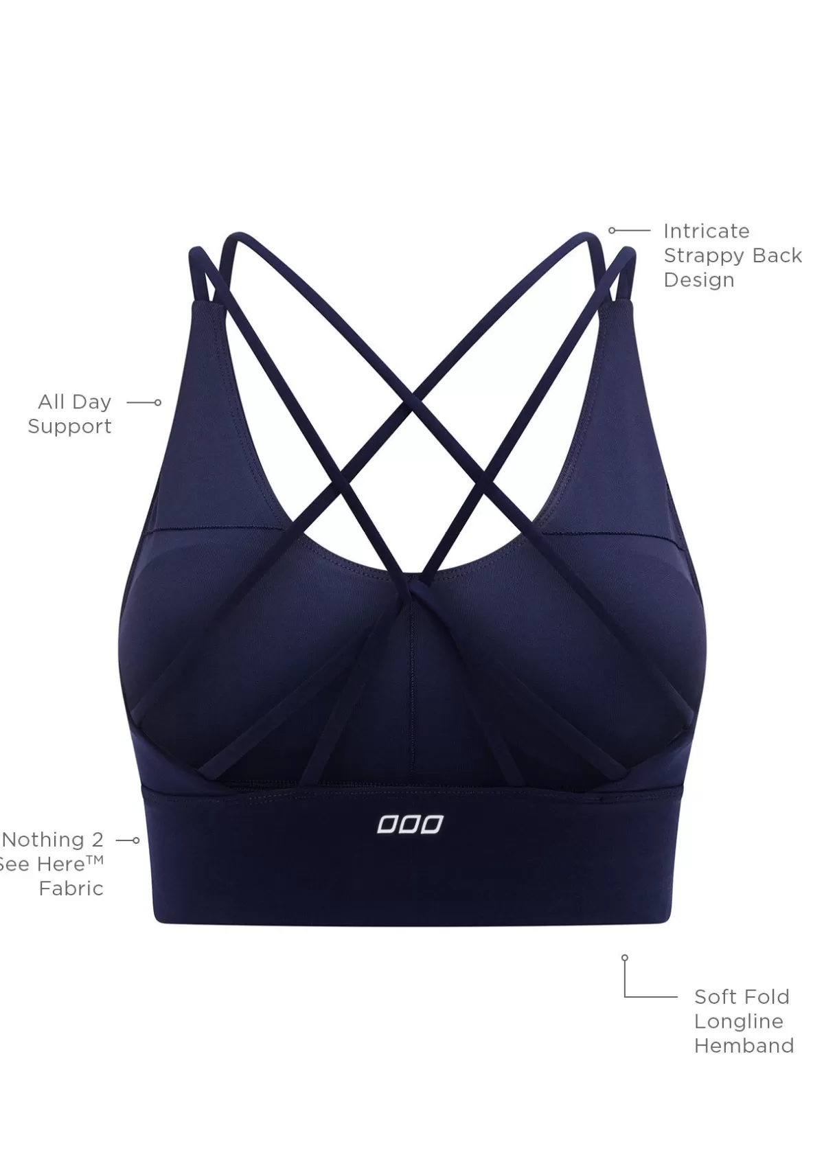 Lorna Jane Sports Bras*Lotus Longline Sports Bra FrenchNavy