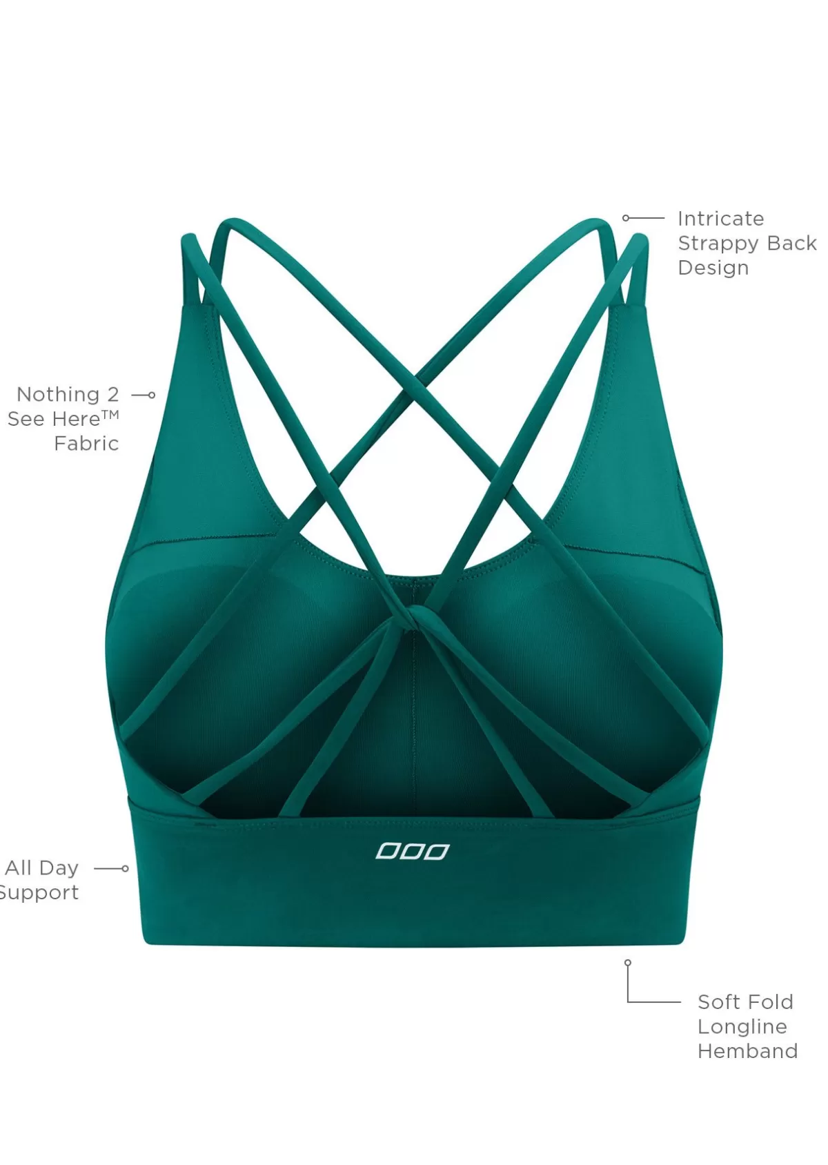 Lorna Jane Sports Bras*Lotus Longline Sports Bra DarkTeal