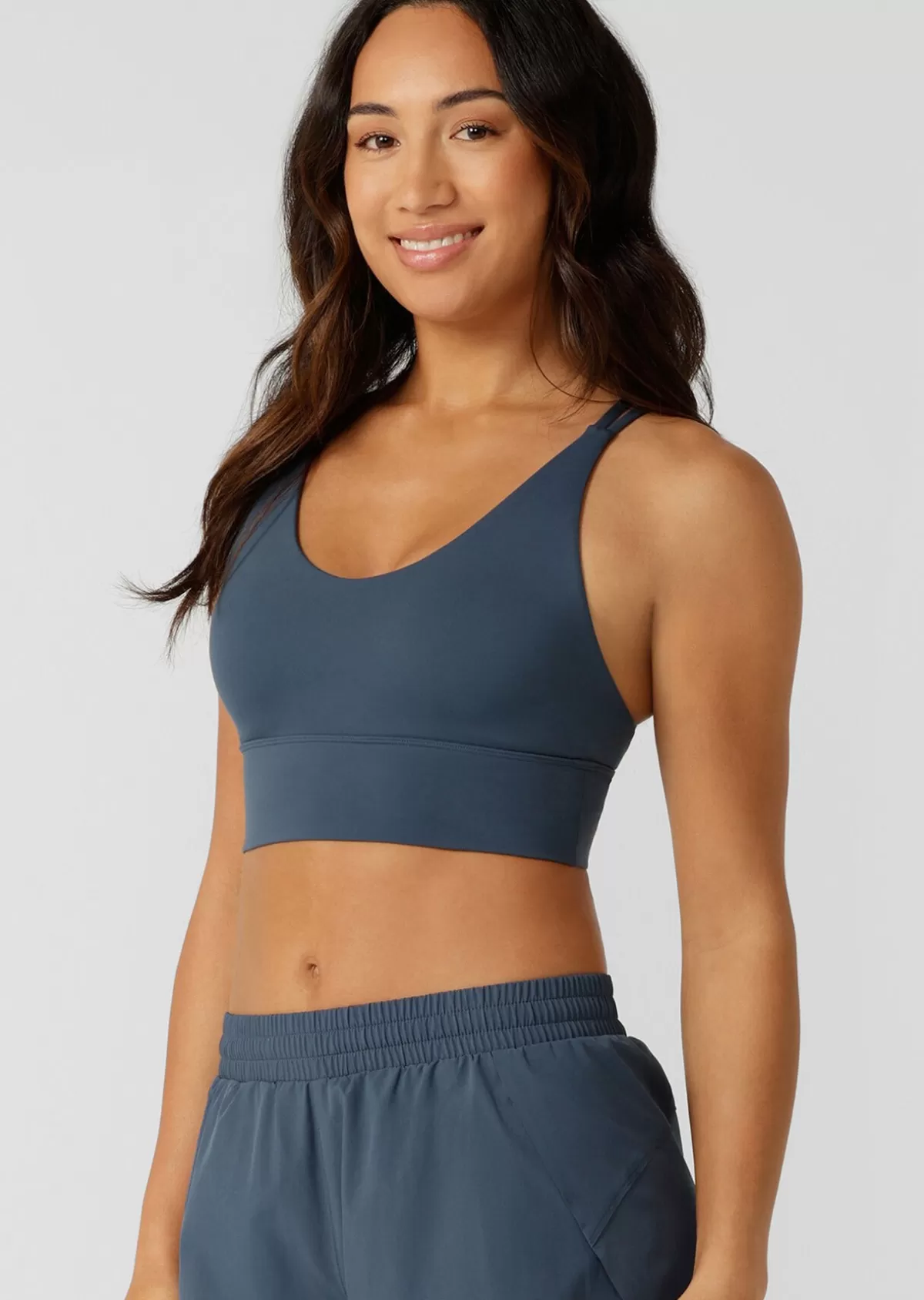 Lorna Jane Sports Bras*Lotus Longline Sports Bra PaleIndigo