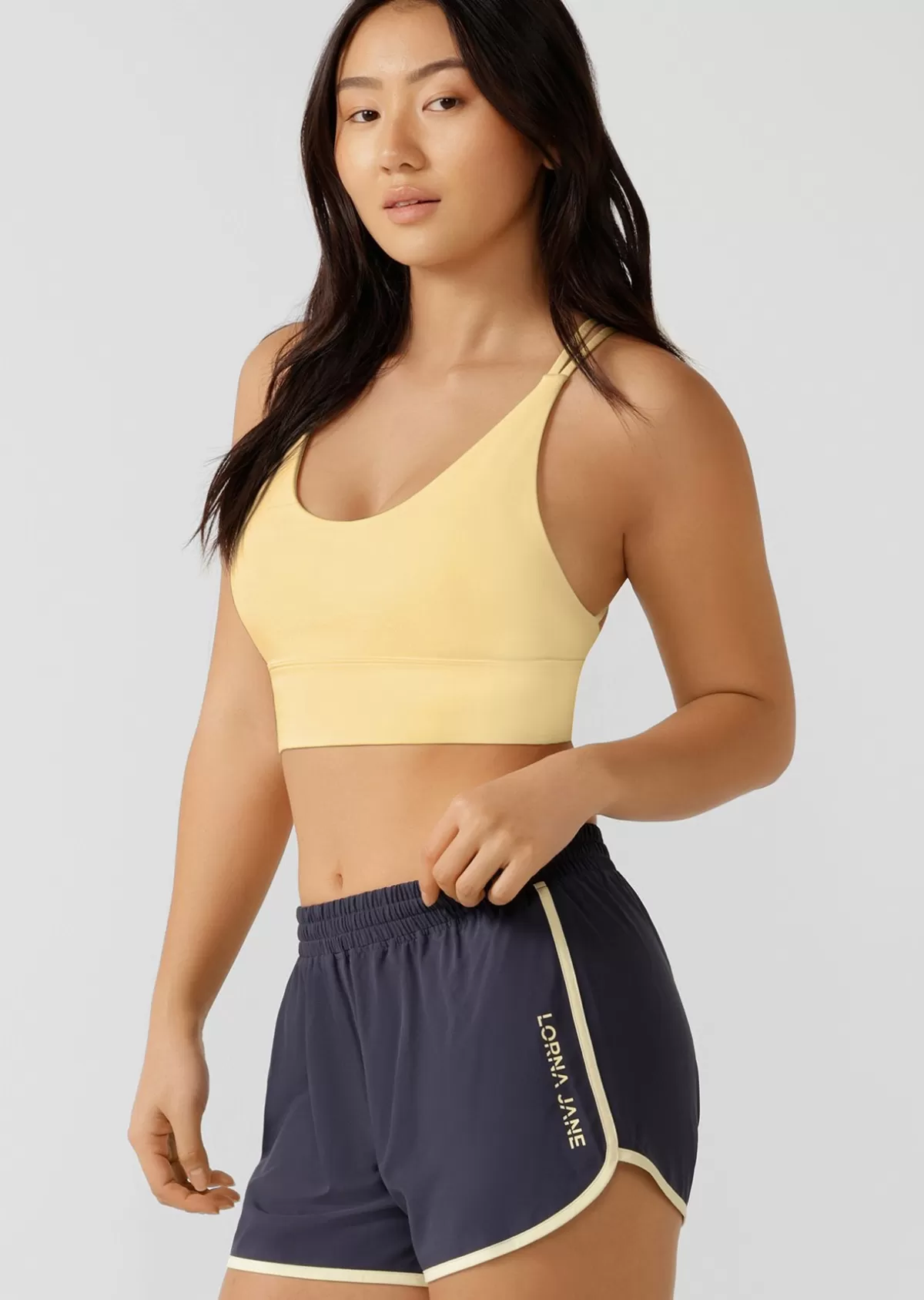 Lorna Jane Sports Bras*Lotus Longline Sports Bra LemonCream