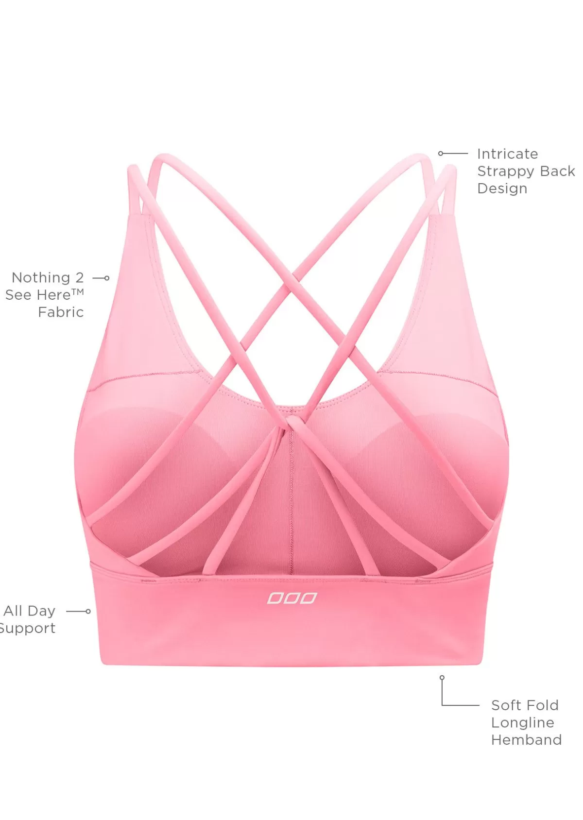 Lorna Jane Sports Bras*Lotus Longline Sports Bra VividBubblegum