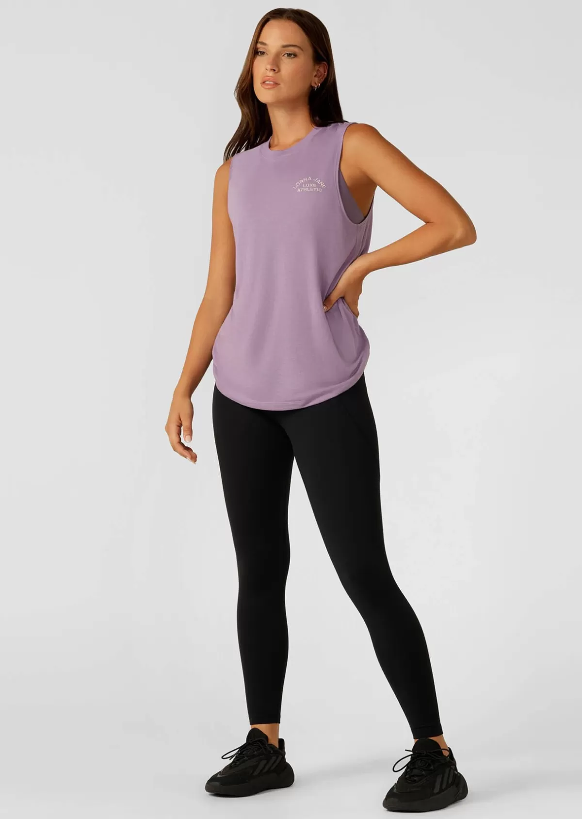 Lorna Jane Tanks | Muscle Tanks*Lotus Muscle Tank DustedViolet