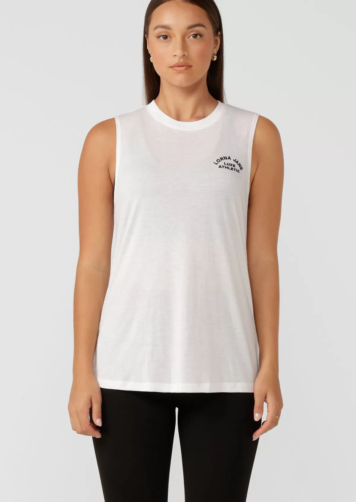 Lorna Jane Tanks | Muscle Tanks*Lotus Muscle Tank White