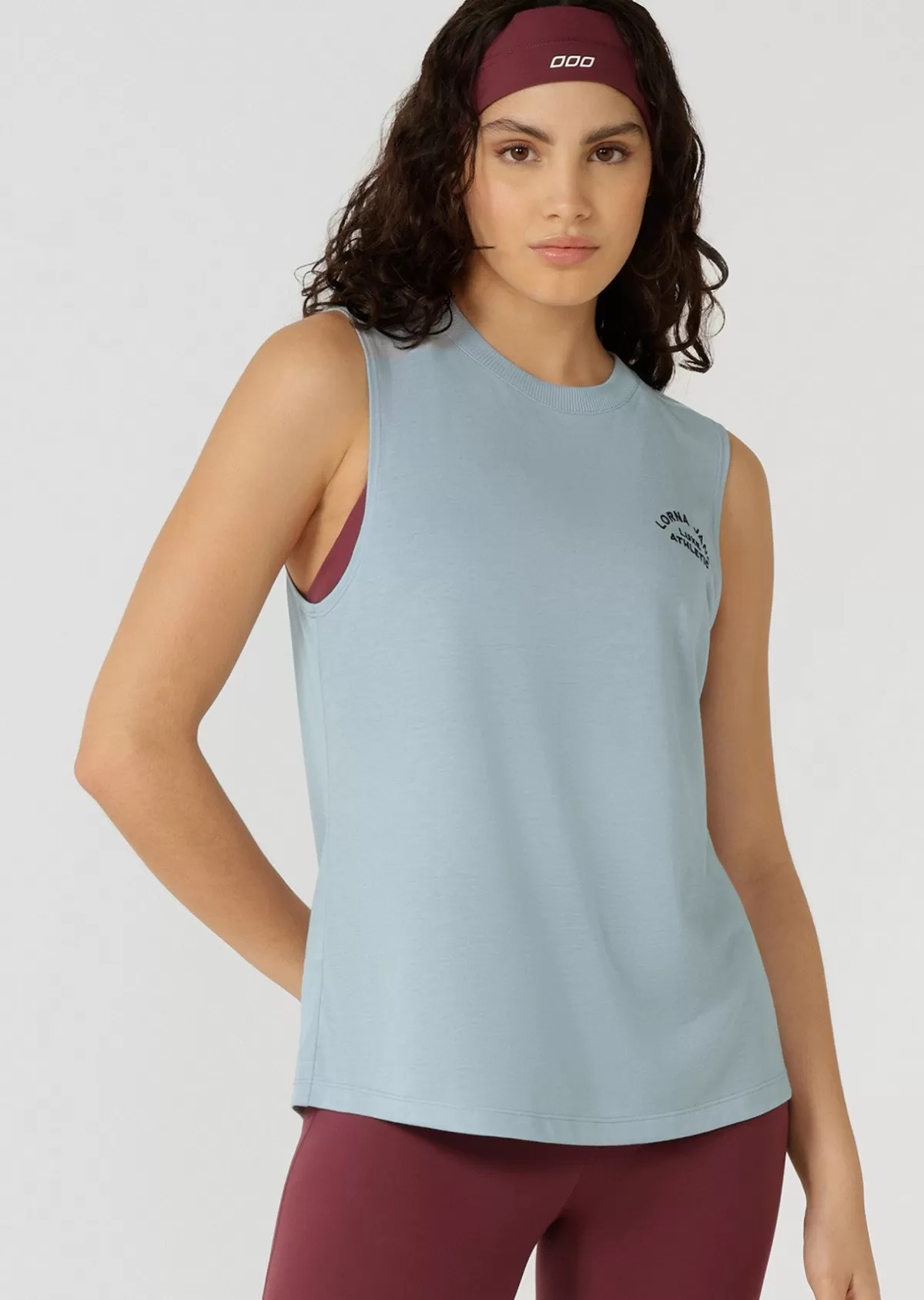 Lorna Jane Tanks | Muscle Tanks*Lotus Muscle Tank LightGlacierBlue