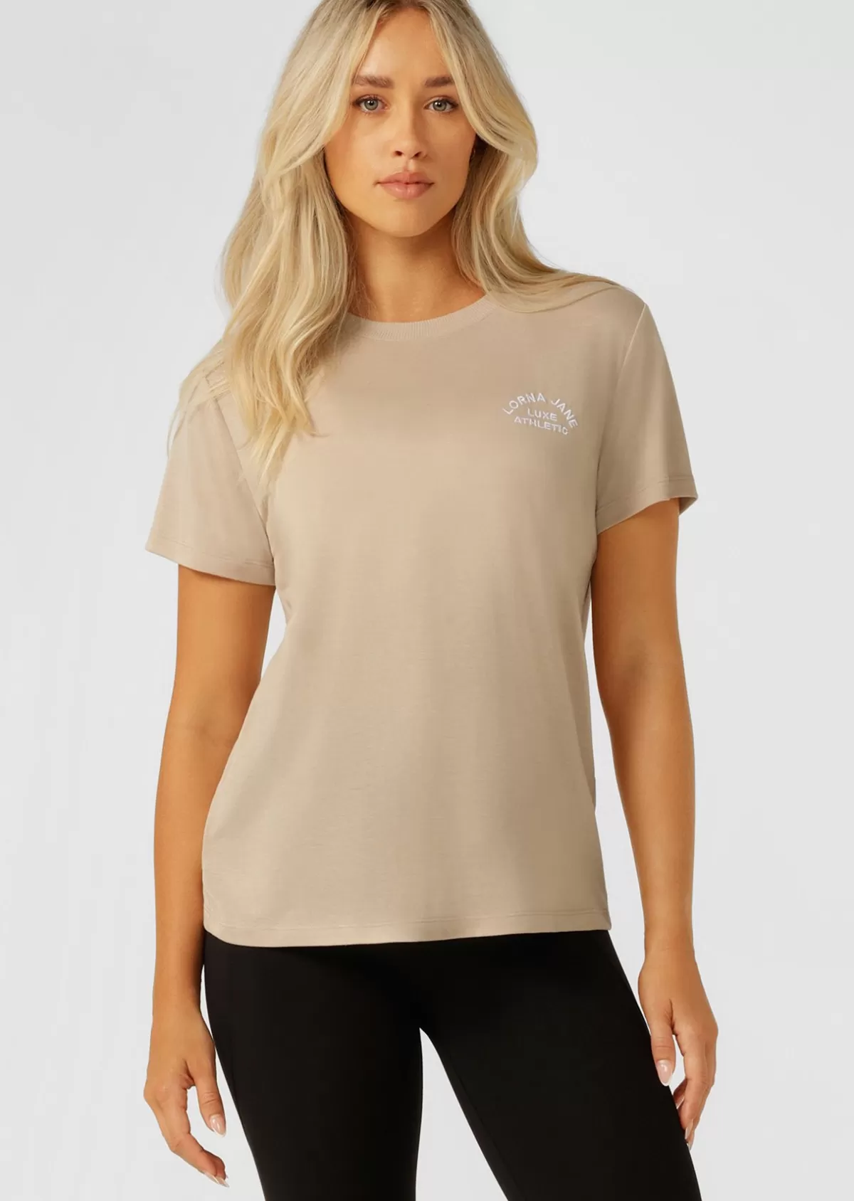 Lorna Jane Tops & Tees*Lotus T-Shirt OxfordTan