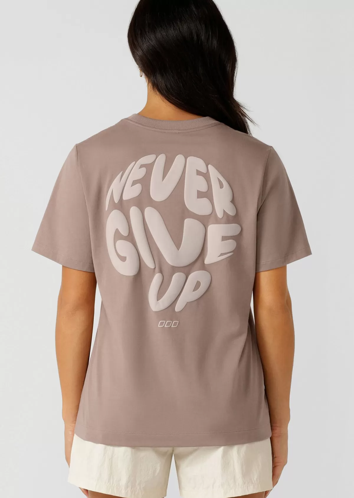 Lorna Jane Tops & Tees*Never Give Up Relaxed T-Shirt Bone