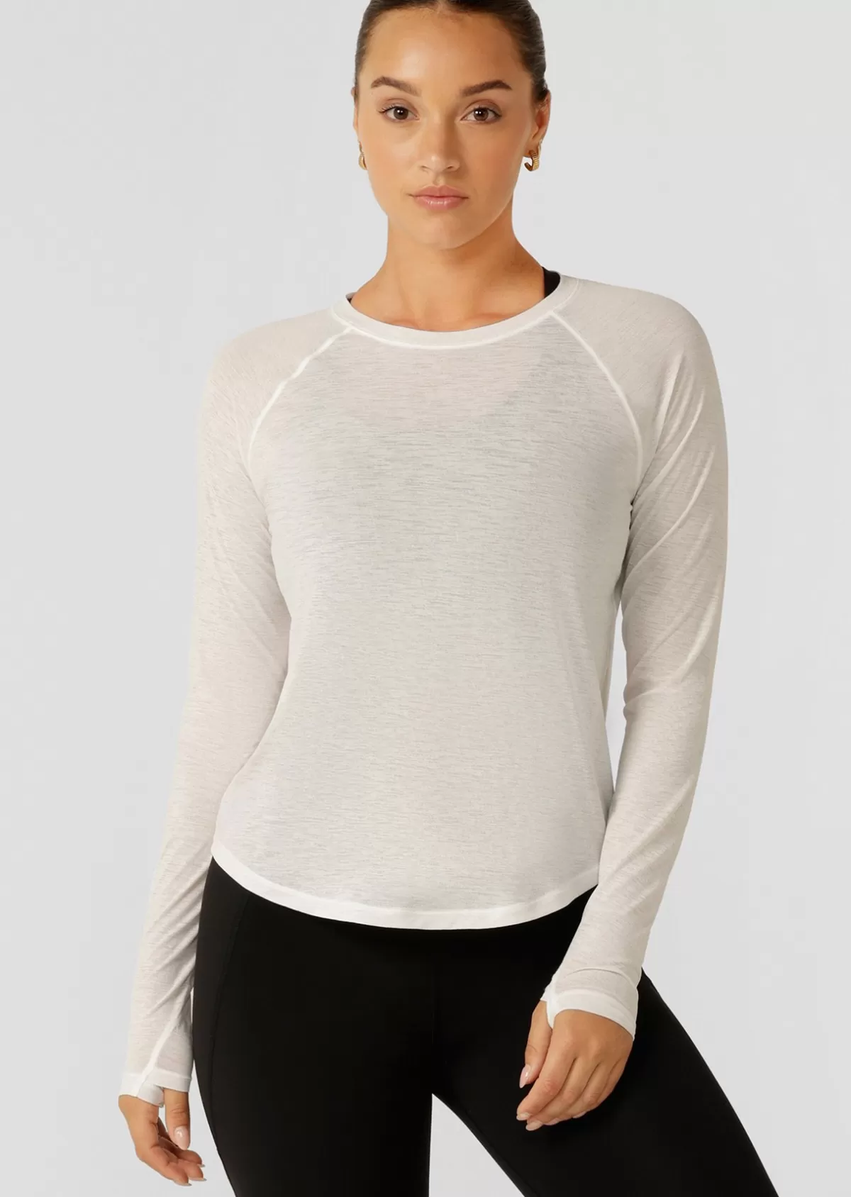 Lorna Jane Tops & Tees | Long Sleeve Tops*On The Run Long Sleeve Top Porcelain