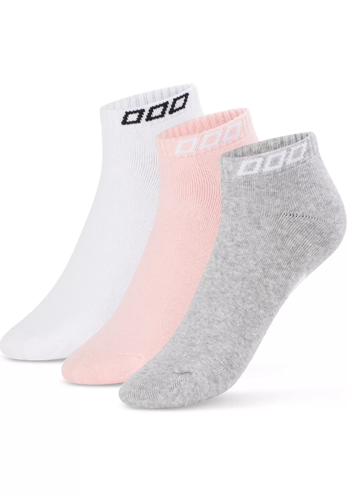 Lorna Jane Accessories*3PK Iconic Socks White&PinkSand&GreyMarl