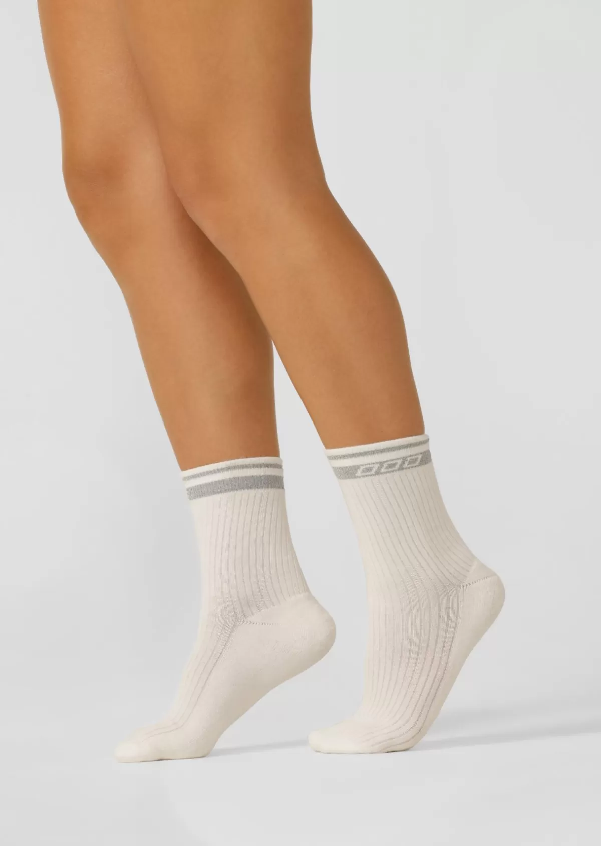 Lorna Jane Accessories*Reflective Sport Crew Sock White