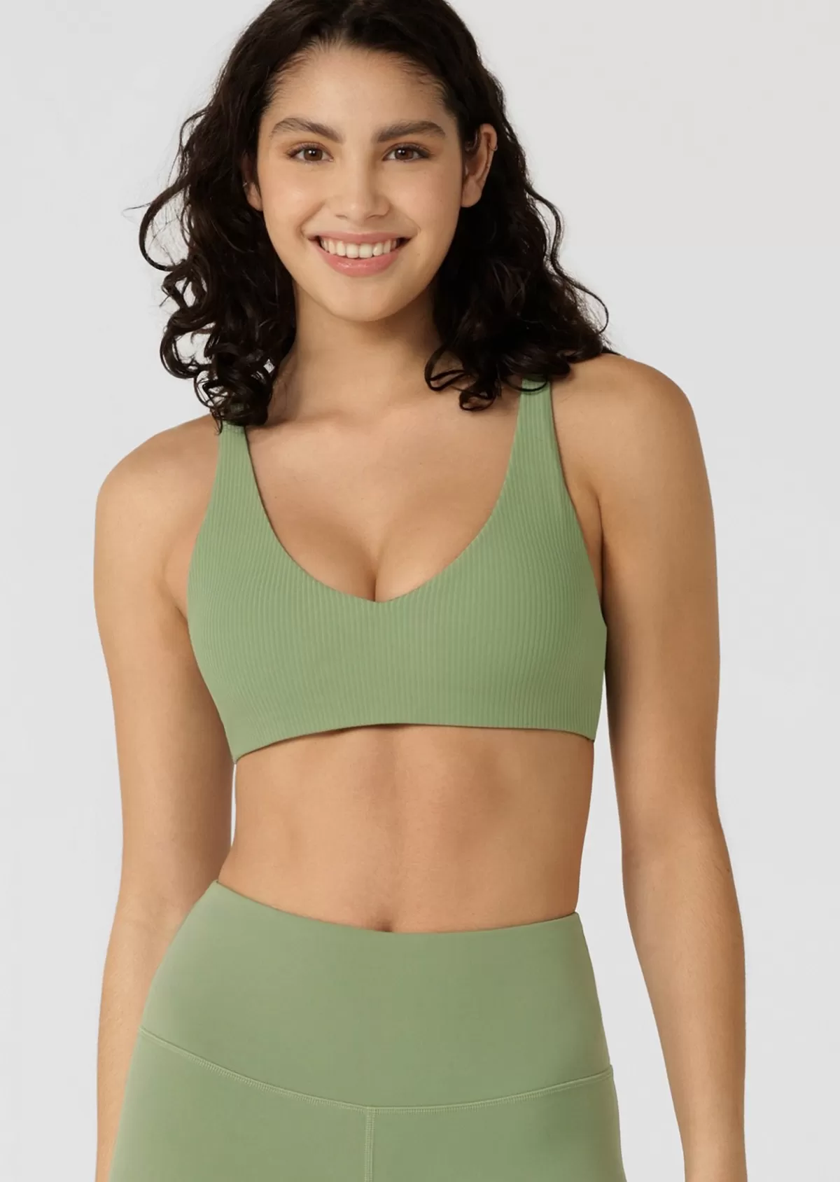 Lorna Jane Sports Bras*Reform Rib Sports Bra GreenGoodness