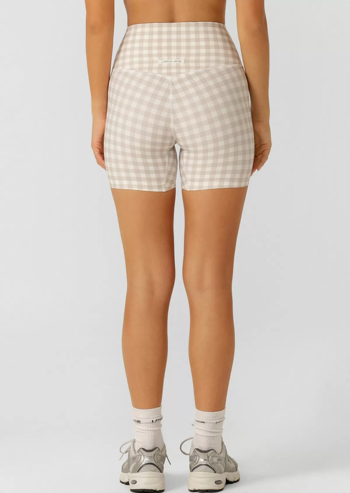 Lorna Jane Shorts | Bike Shorts*Sweet Gingham 14cm Bike Shorts LatteRanchGinghamPrint