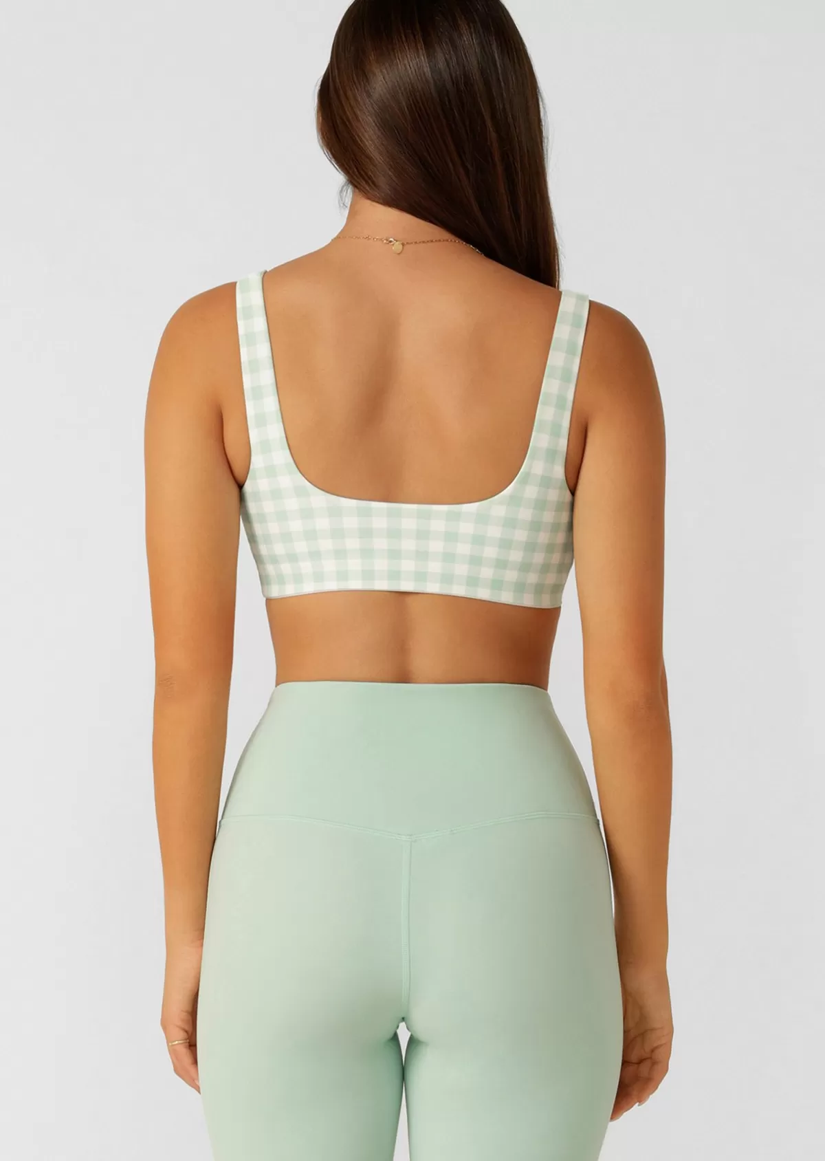 Lorna Jane Sports Bras*Sweet Gingham Sports Bra SoftMintRanchGinghamPrint