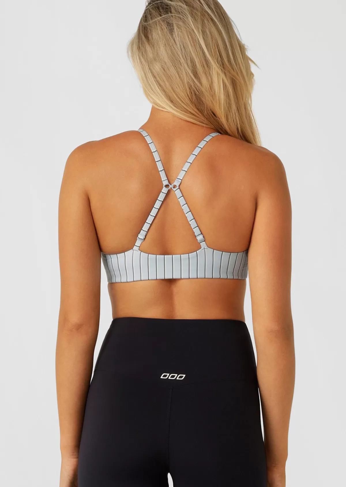 Lorna Jane Sports Bras*Sweet Thing Stripe All Day Sports Bra BlueStripe