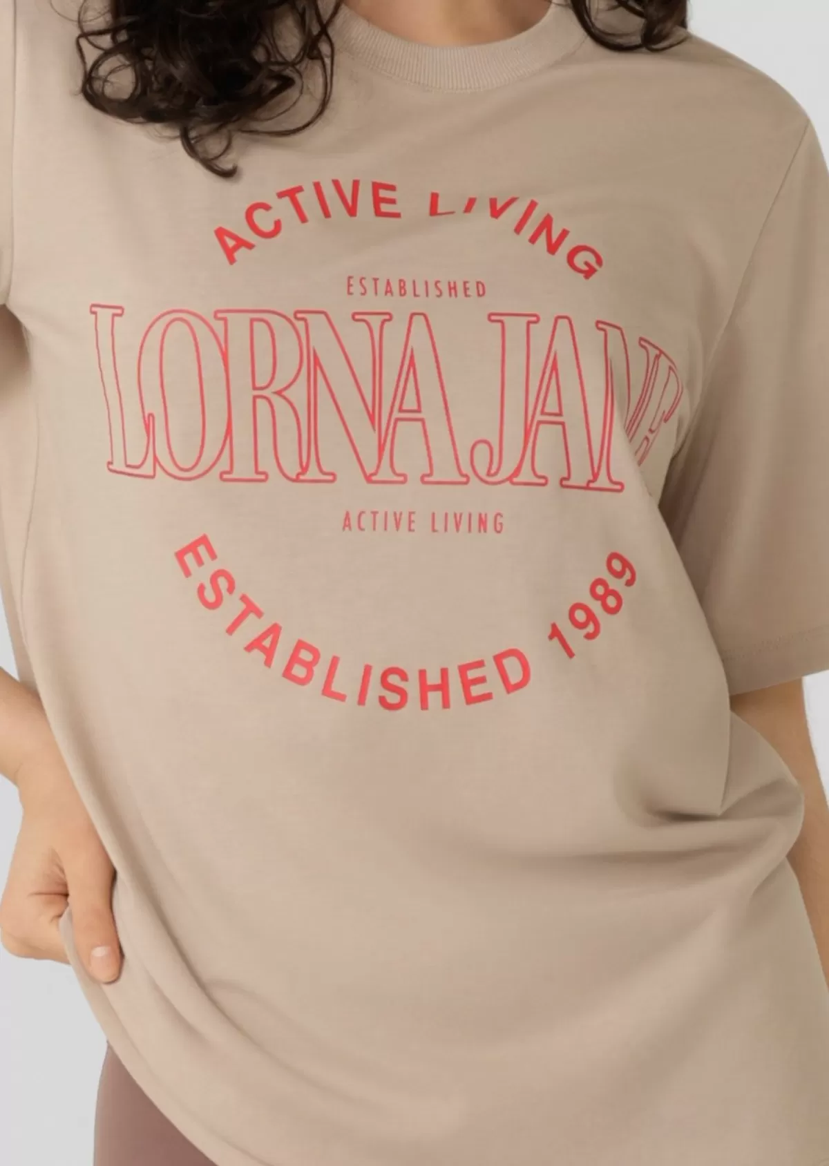 Lorna Jane Tops & Tees*Ultimate Weekender Relaxed T-Shirt Latte