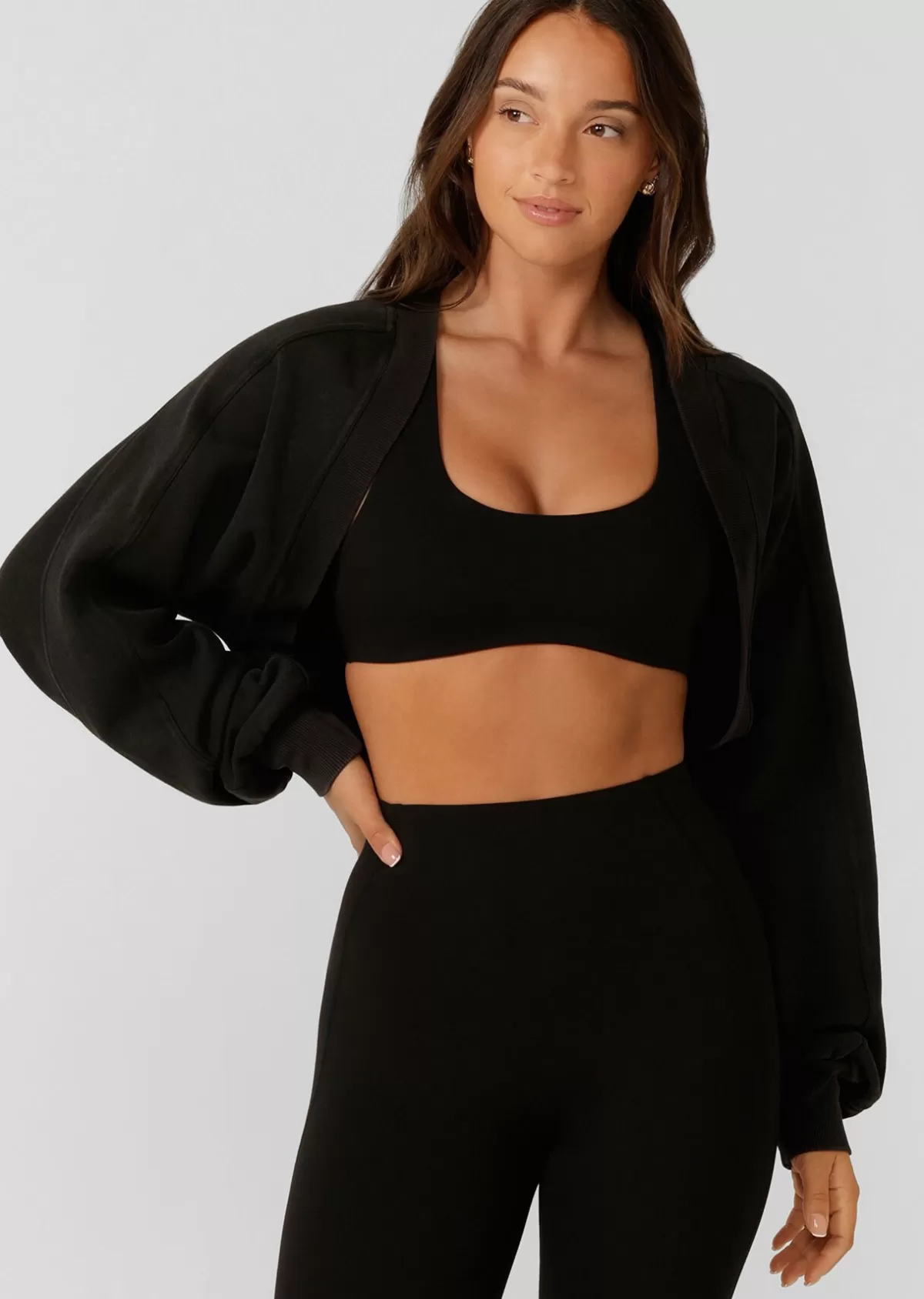 Lorna Jane Tops & Tees | Long Sleeve Tops*Warm Up Shrug WashedBlack