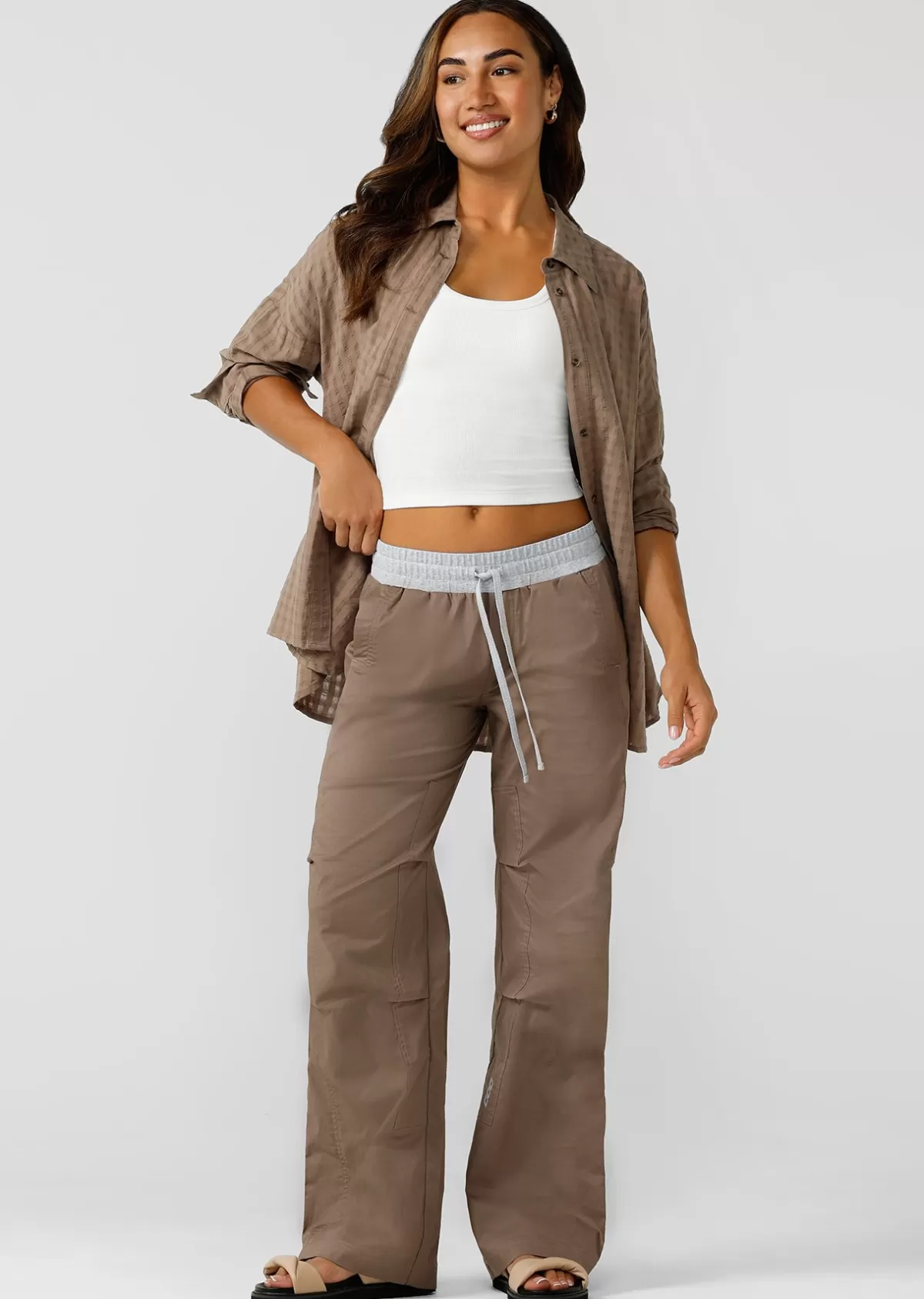 Lorna Jane Pants*Wide Leg Flashdance Pant Bone